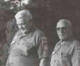 G.W.'Doc' Walker and Jack Roy at Retirement Campfire